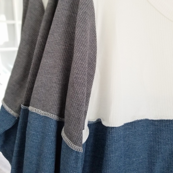 🎈Last1️⃣Teal Grey Color Block Thermal Top Slouchy - Picture 4 of 4